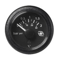 Veratron 52MM (2-1/16") ViewLine Boost Pressure Gauge 2 Bar/30 PSI - Black Dial & Round Bezel — marine gauges