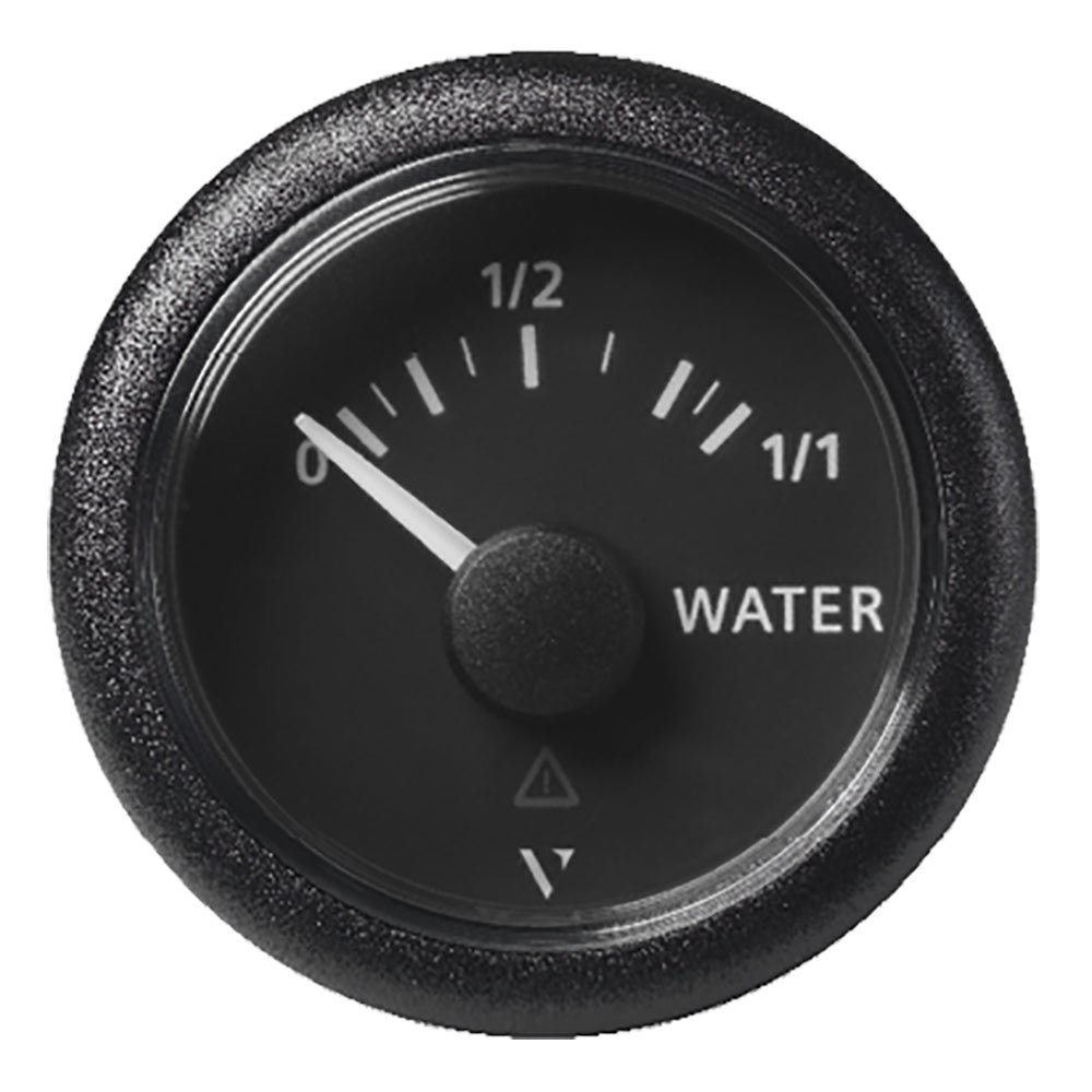 Veratron 52MM (2-1/16") ViewLine Fresh Water Resistive - 3 to180 OHM - Black Dial & Round Bezel — marine gauges
