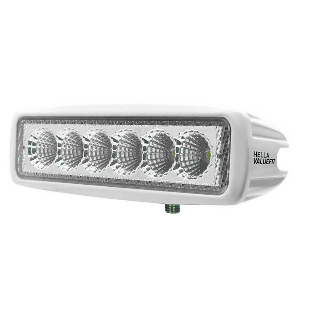 Hella Marine Value Fit Mini 6 LED Flood Light Bar - White — marine light bars