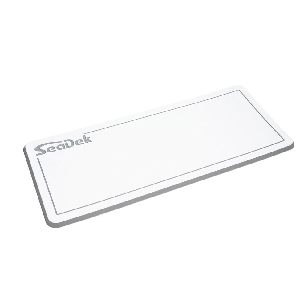 SeaDek Small Helm Pad - White/Storm Grey w/SeaDek Logo — marine deck / galley