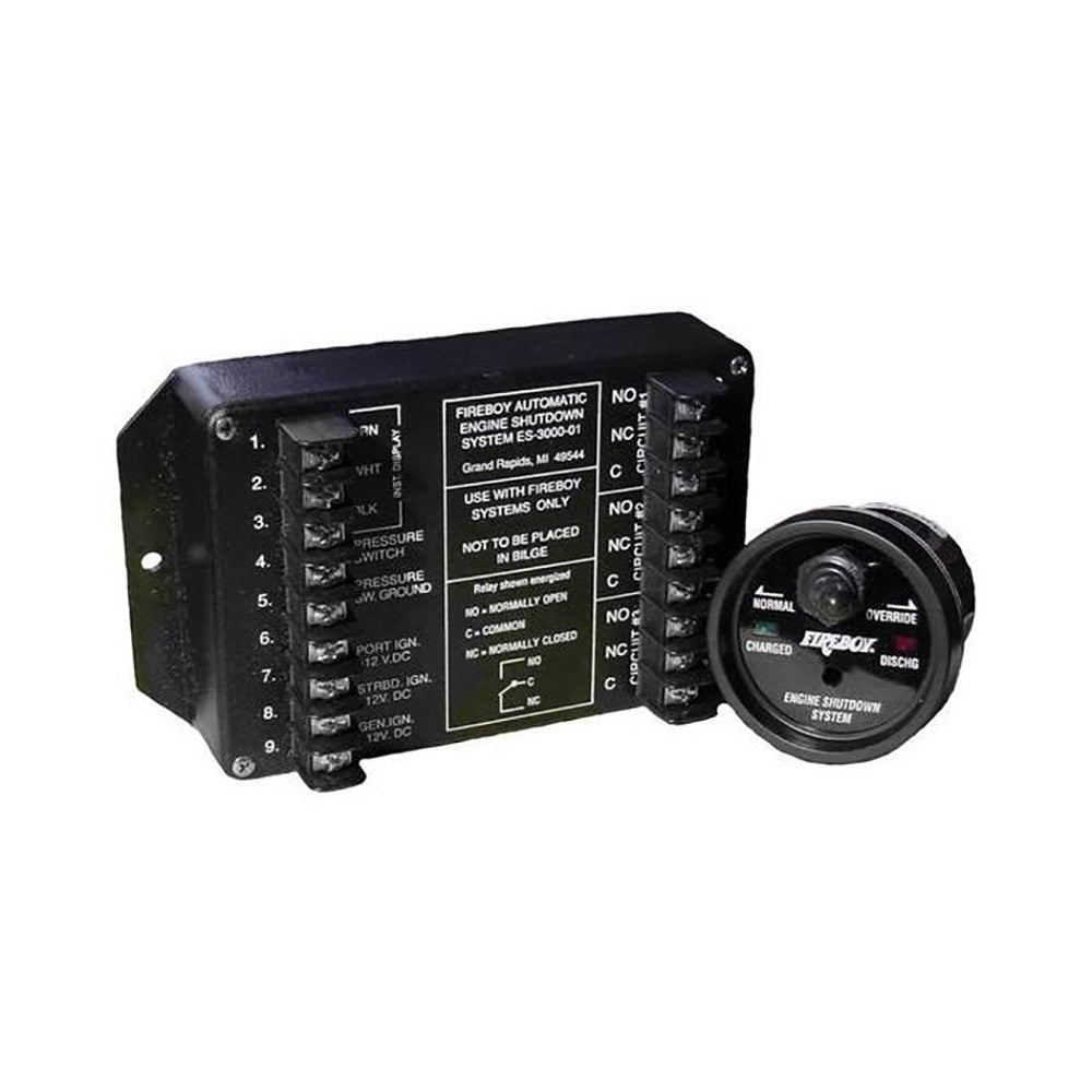 Fireboy-Xintex 8 Circuit Engine Shutdown w/Time Delay - Round Display — marine fume detectors