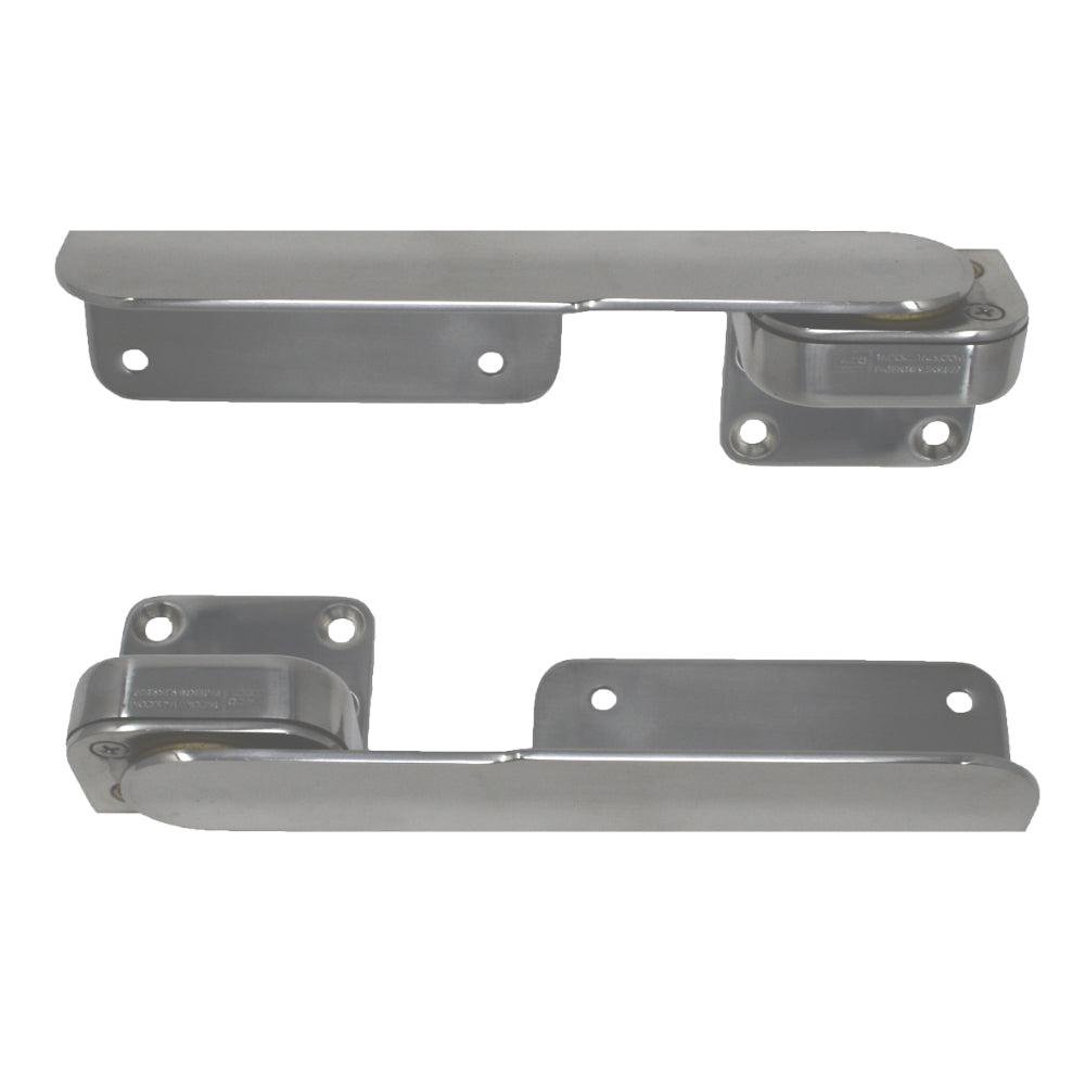 TACO Marine TACO Command Ratchet Hinges - 9-3/8" - Polished 316 Stainless Steel - Pair — marine hinges