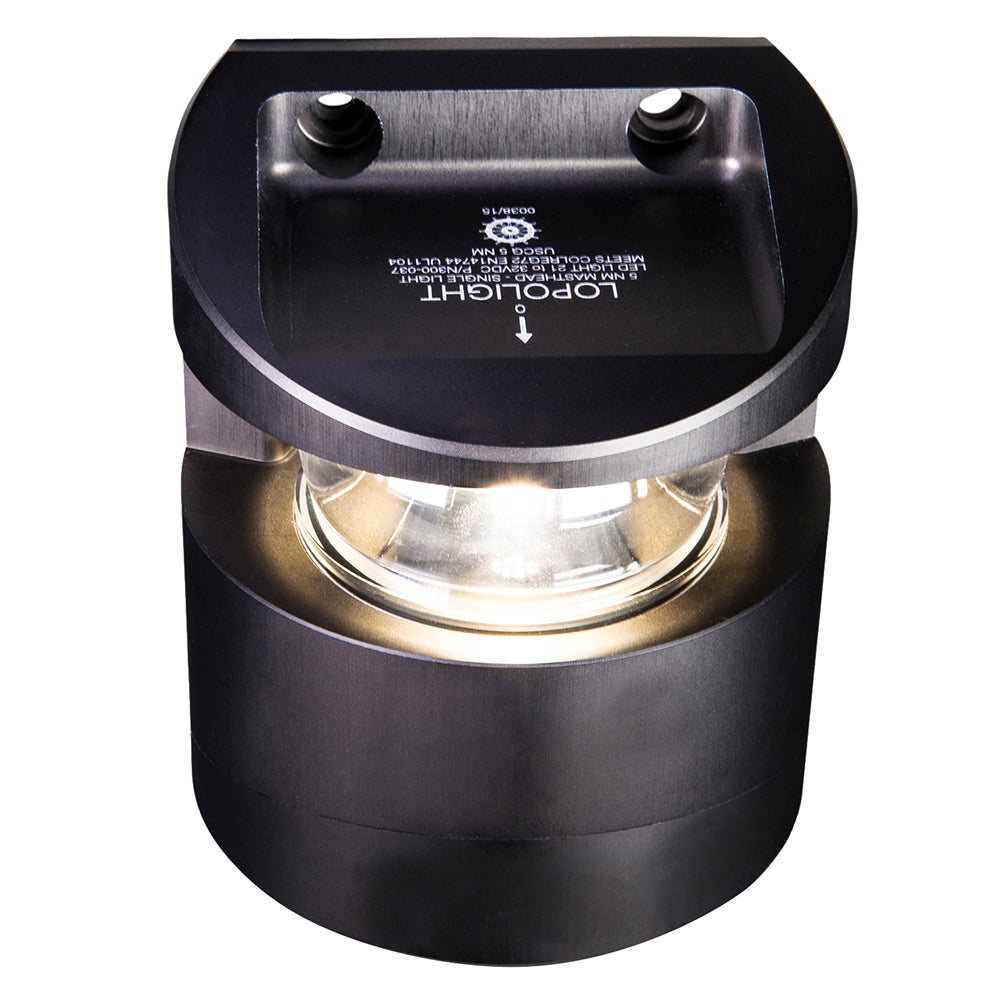 Lopolight Series 300-037 - Masthead Light - 5NM - Vertical Mount - White - Black Housing — marine navigation lights