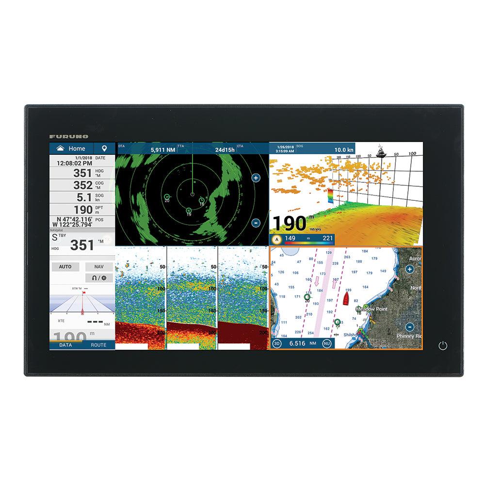 Furuno NavNet TZtouch3 16" MFD w/1kW Dual Channel CHIRP™ Sounder & Internal GPS — marine gps - fishfinder combos