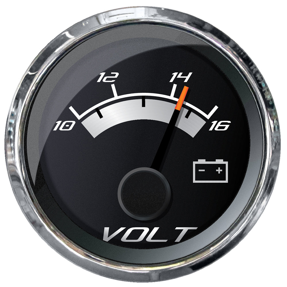 Faria Beede Instruments Faria Platinum 2" Voltmeter (10-16 VDC) — marine gauges