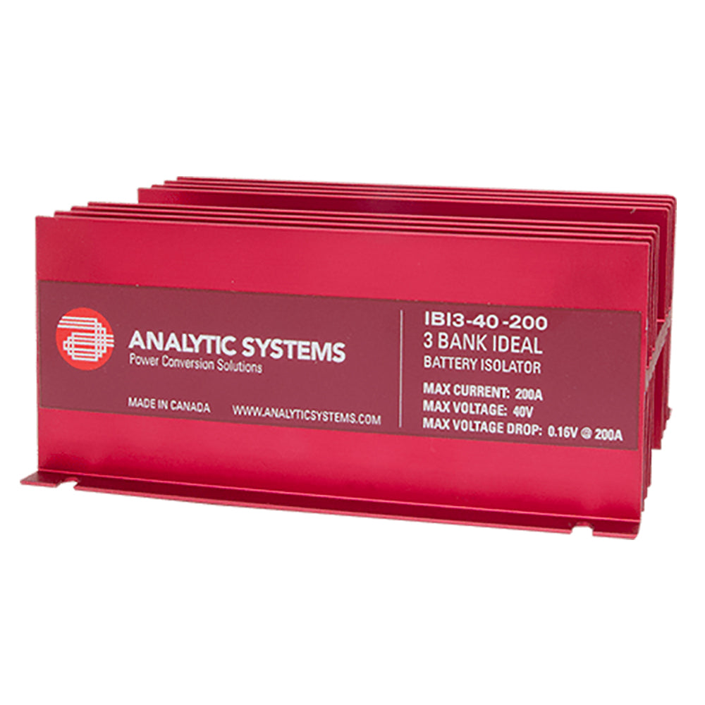 Analytic Systems 200A, 40V 3-Bank Ideal Battery Isolator — marine battery isolators