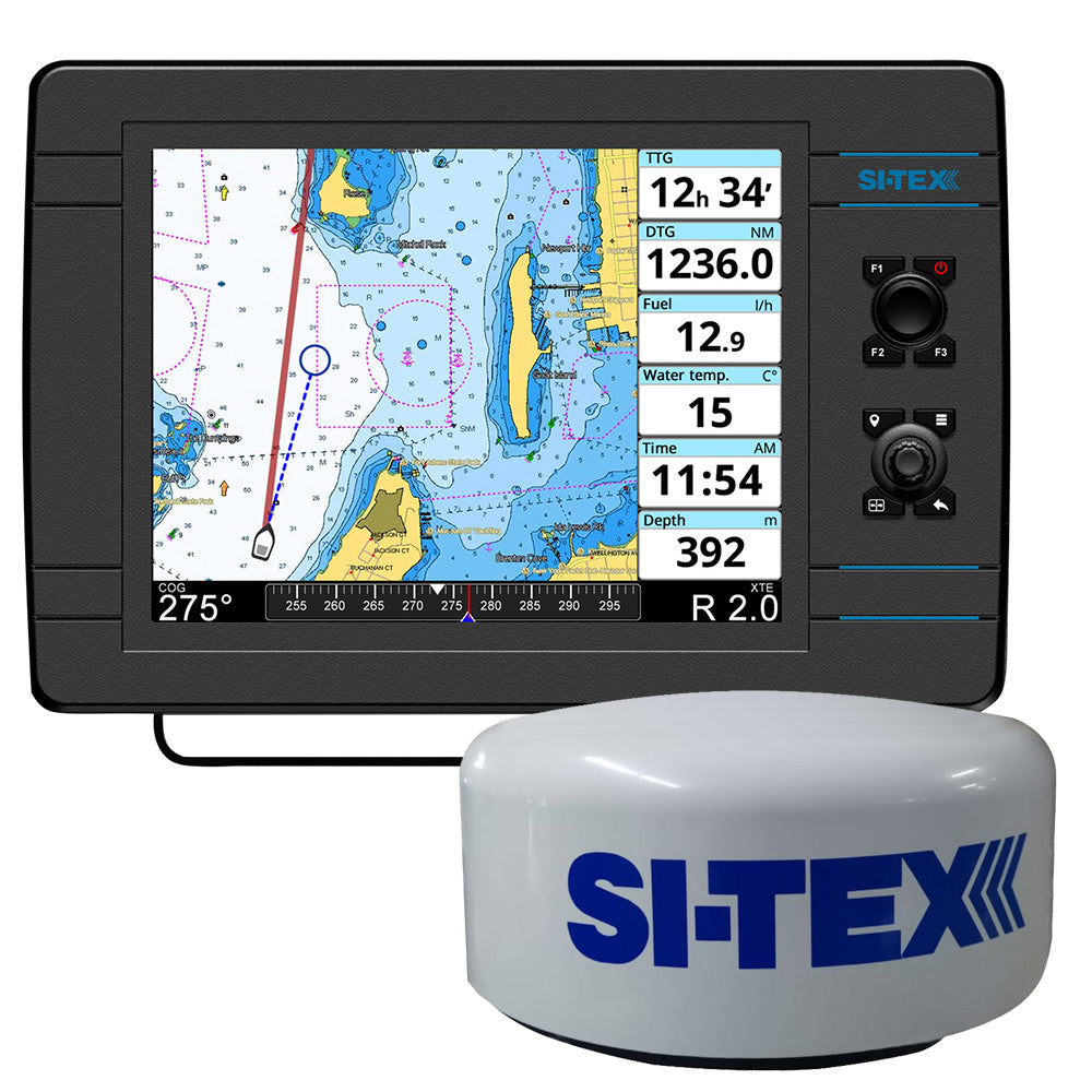 SI-TEX NavPro 1200F w/MDS-15 WiFi 20" Hi-Res Digital Radome Radar w/15M Cable — marine radars