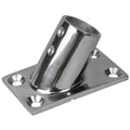 Sea-Dog Rail Base Fitting Rectangular Base 60° 316 Stainless Steel - 1-7/8" x 3-1/4" - 1" OD — marine rail fittings