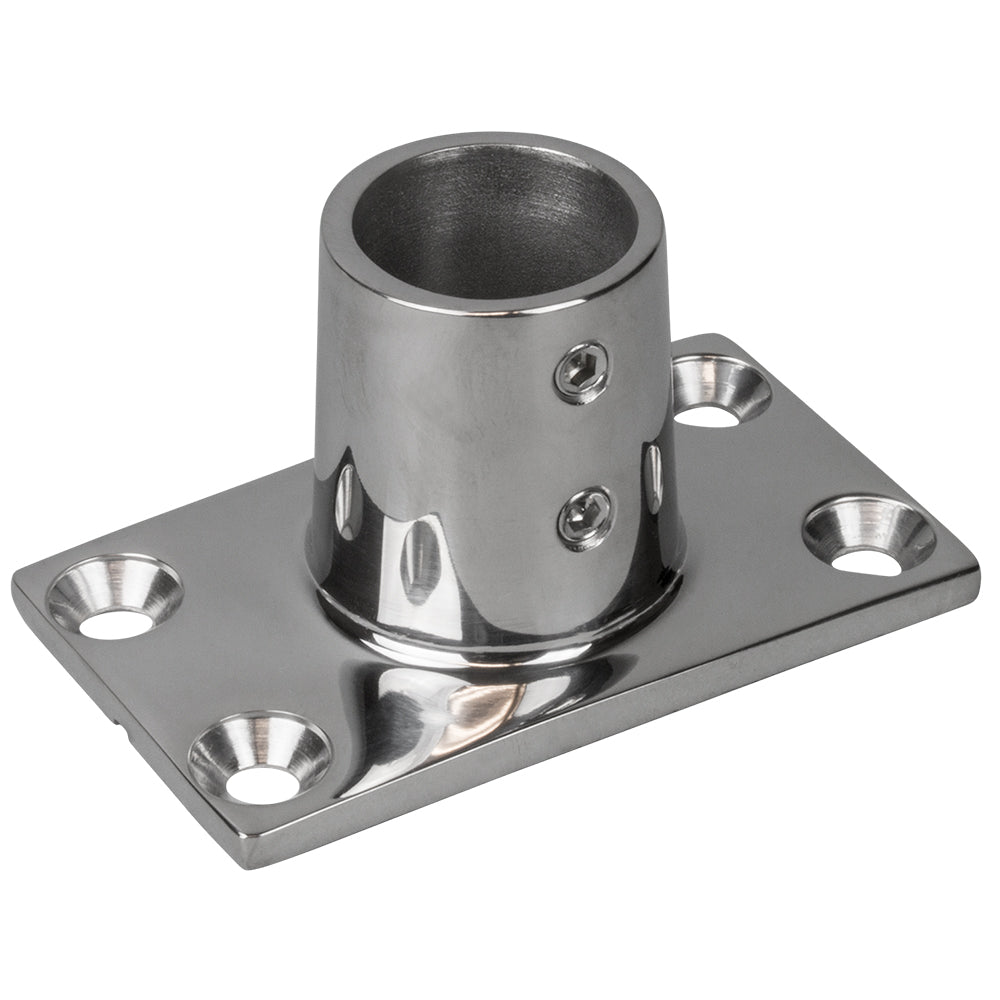 Sea-Dog Rail Base Fitting Rectangular Base 90° 316 Stainless Steel - 1-7/8" x 3-3/16" - 1" OD — marine rail fittings