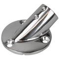 Sea-Dog Rail Base Fitting 2-3/4" Round Base 30° 316 Stainless Steel - 1" OD — marine rail fittings