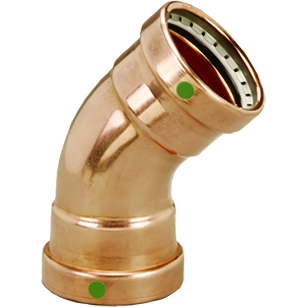Viega ProPress 2-1/2" - 45° Copper Elbow - Double Press Connection - Smart Connect Technology — marine fittings
