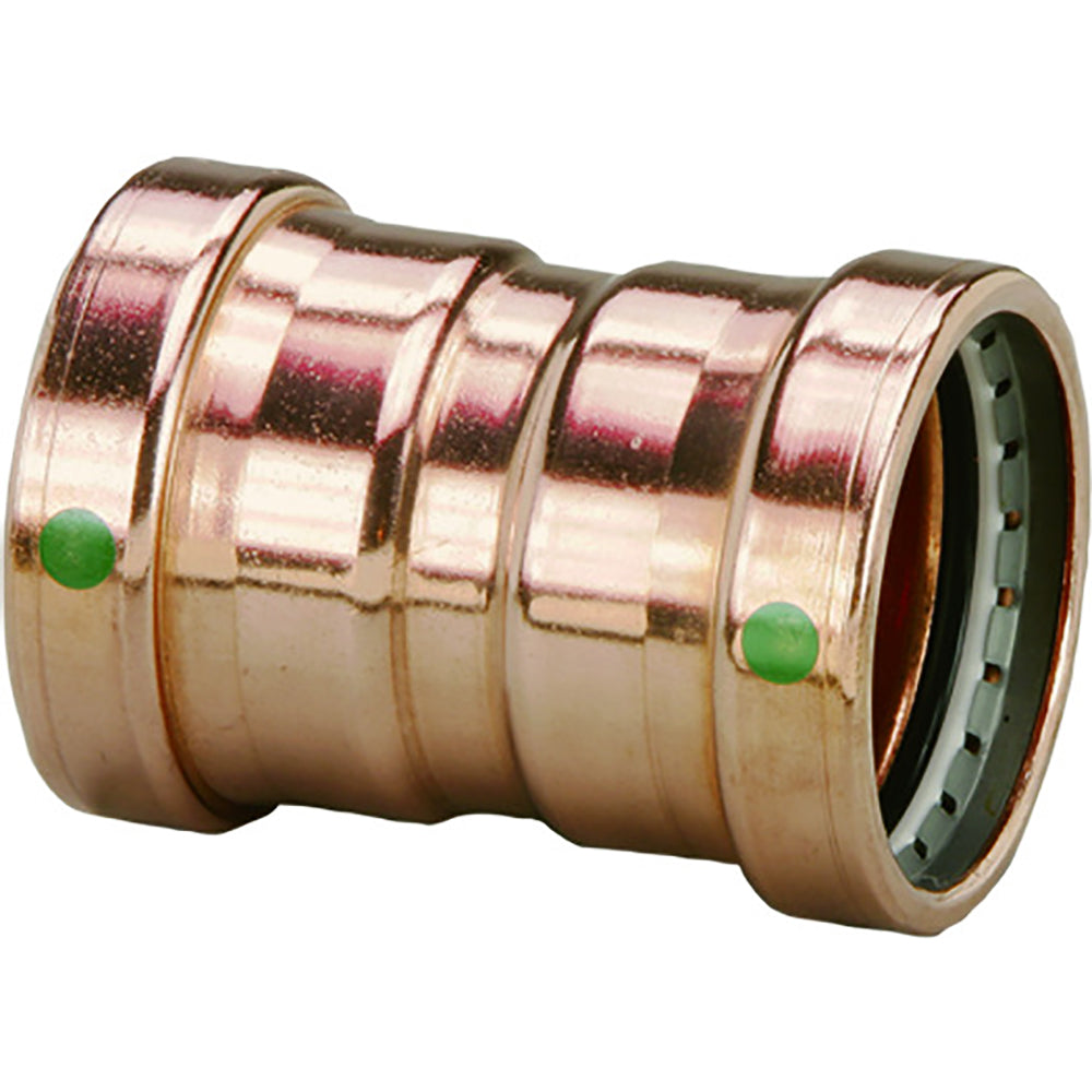 Viega ProPress 2-1/2" Copper Coupling w/Stop Double Press Connection - Smart Connect Technology — marine fittings