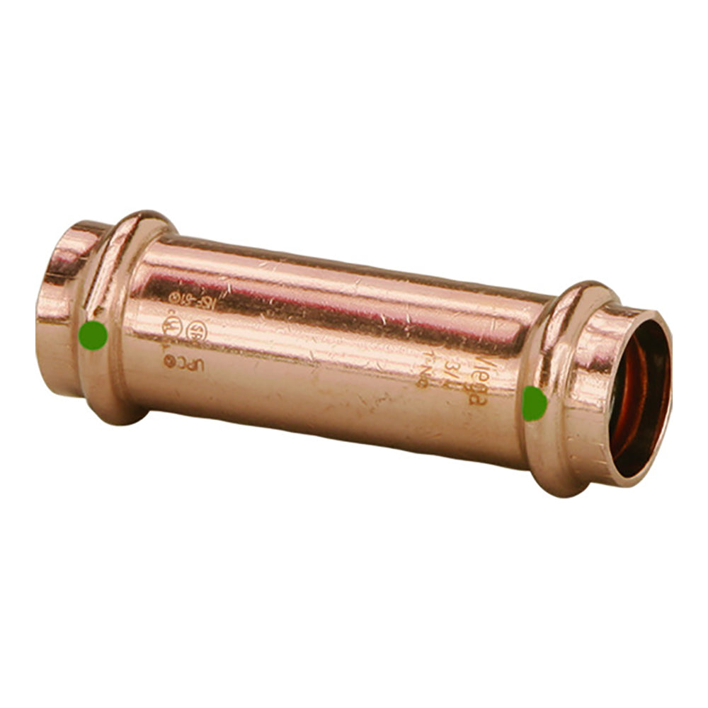 Viega ProPress 3/4" Extended Coupling w/o Stop - Double Press Connection - Smart Connect Technology — marine fittings
