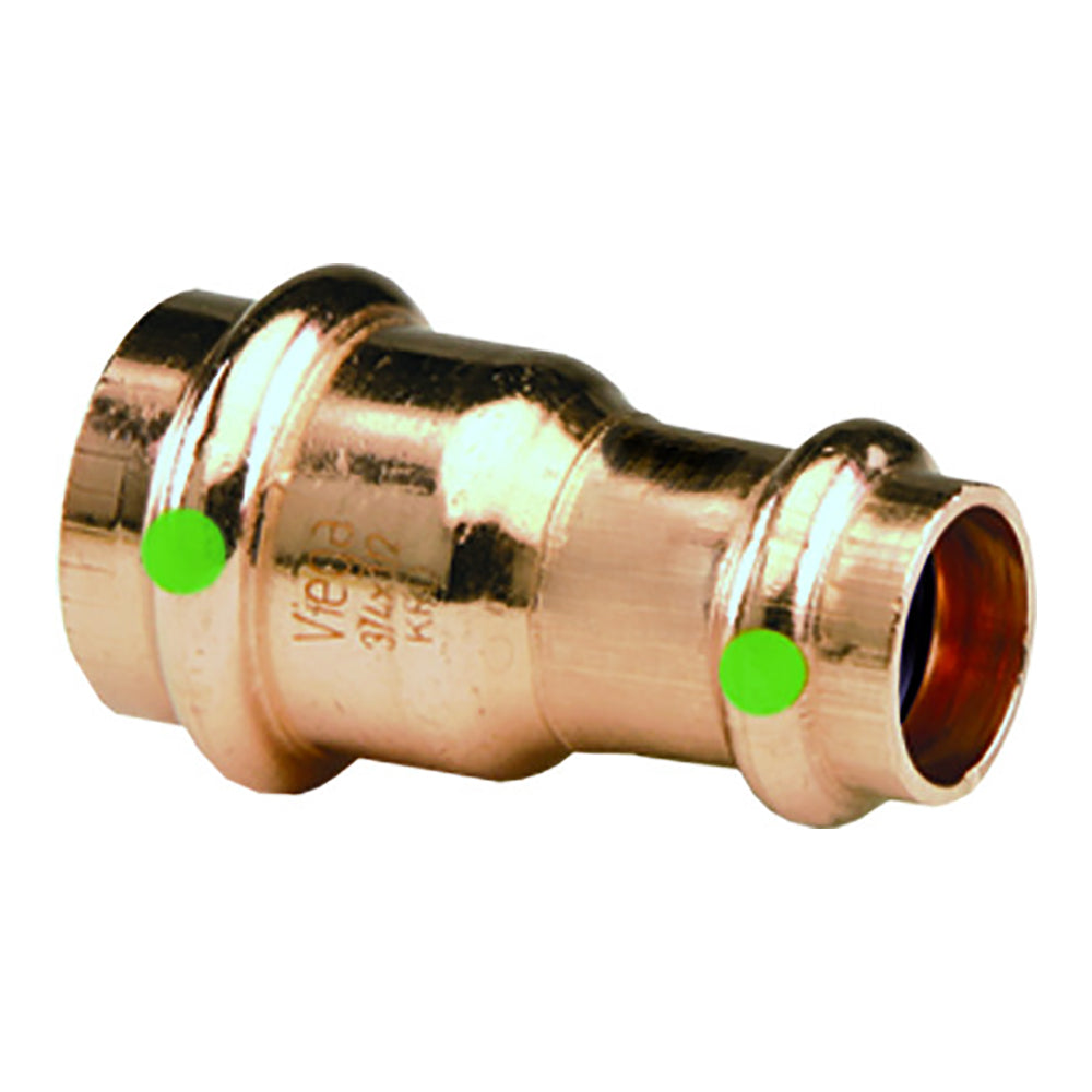 Viega ProPress 1-1/4" x 1" Copper Reducer - Double Press Connection - Smart Connect Technology — marine fittings