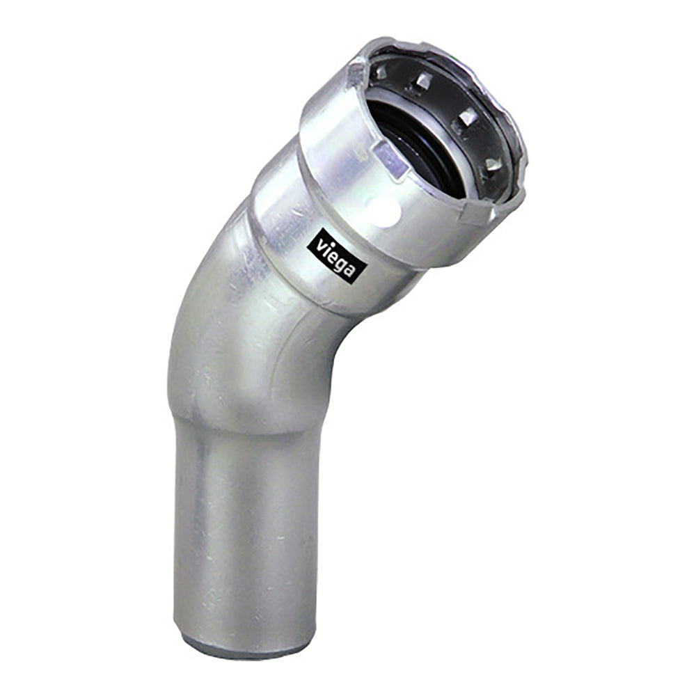 Viega MegaPress 2" 45° Stainless Steel 304 Elbow Street - Press Connection - Smart Connect Technology — marine fittings