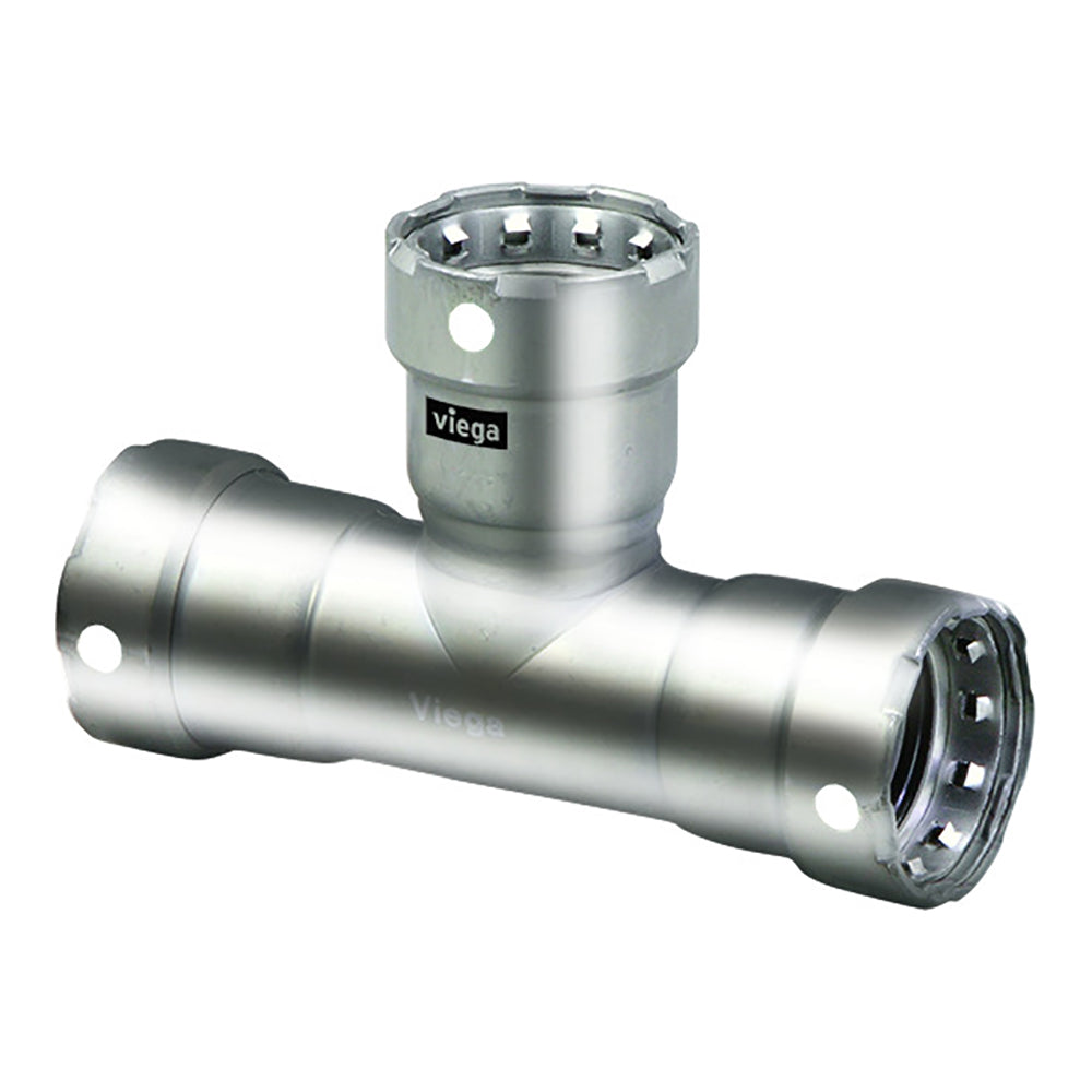 Viega MegaPress 3/4" Stainless Steel 304 Tee - Triple Press Connection - Smart Connect Technology — marine fittings