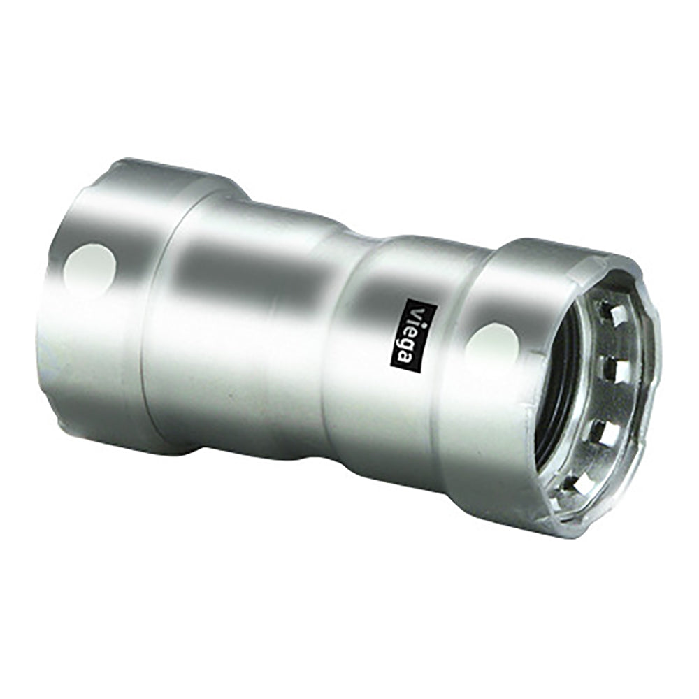 Viega MegaPress 2" Stainless Steel 304 Coupling w/Stop - Double Press Connection - Smart Connect Technology — marine fittings