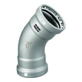 Viega MegaPress 2-1/2" 45° Carbon Steel Elbow w/FKM - Double Press Connection - Smart Connect Technology — marine fittings