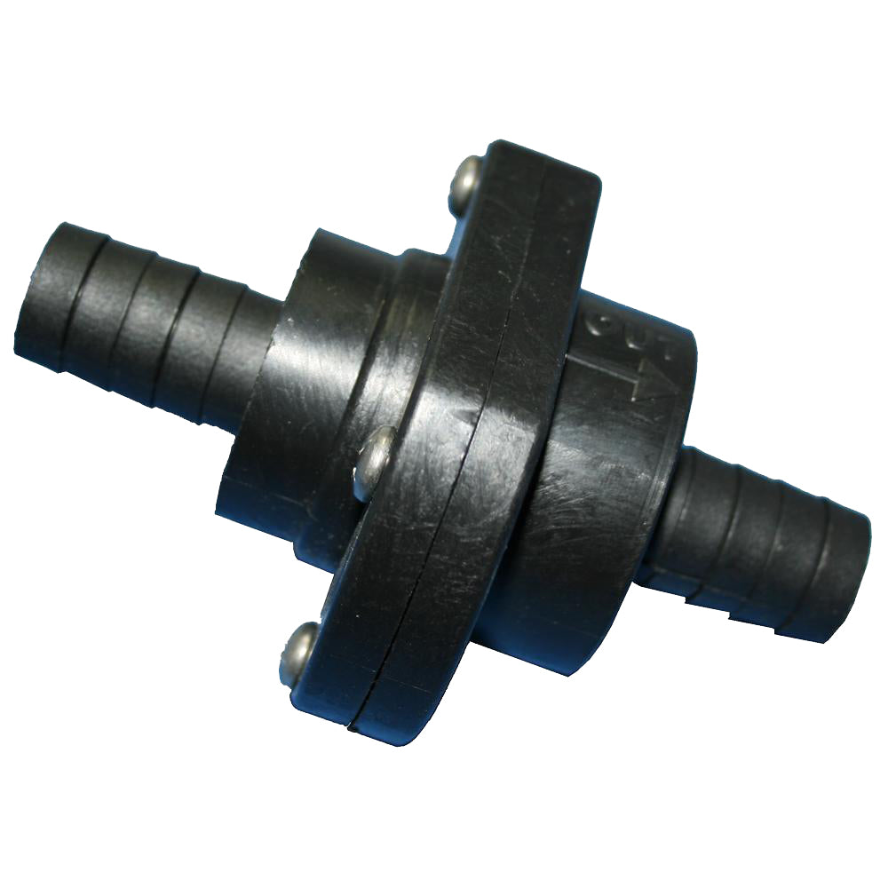 T-H Marine Supplies T-H Marine Double Barb Inline Scupper Check Valve - 3/4" - Black — marine fittings