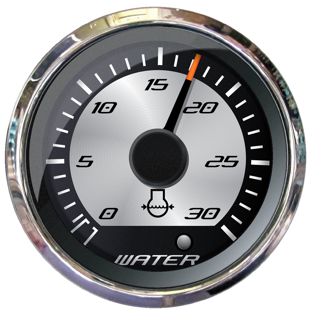 Faria Beede Instruments Faria Platinum 2" Water Pressure Gauge - 30 PSI — marine gauges