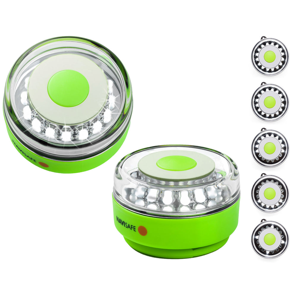 Navisafe Navilight All-White 5 Mode 360° Rescue 2NM w/Green Magnet Base — marine paddlesports