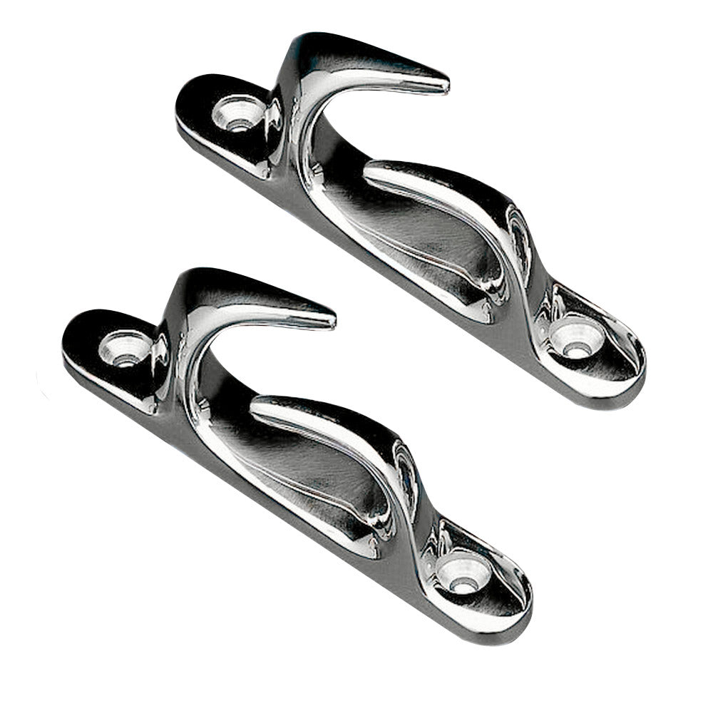 Whitecap Skene Bow Chock 4-1/2" Pair - Chrome Plated Brass — marine chocks
