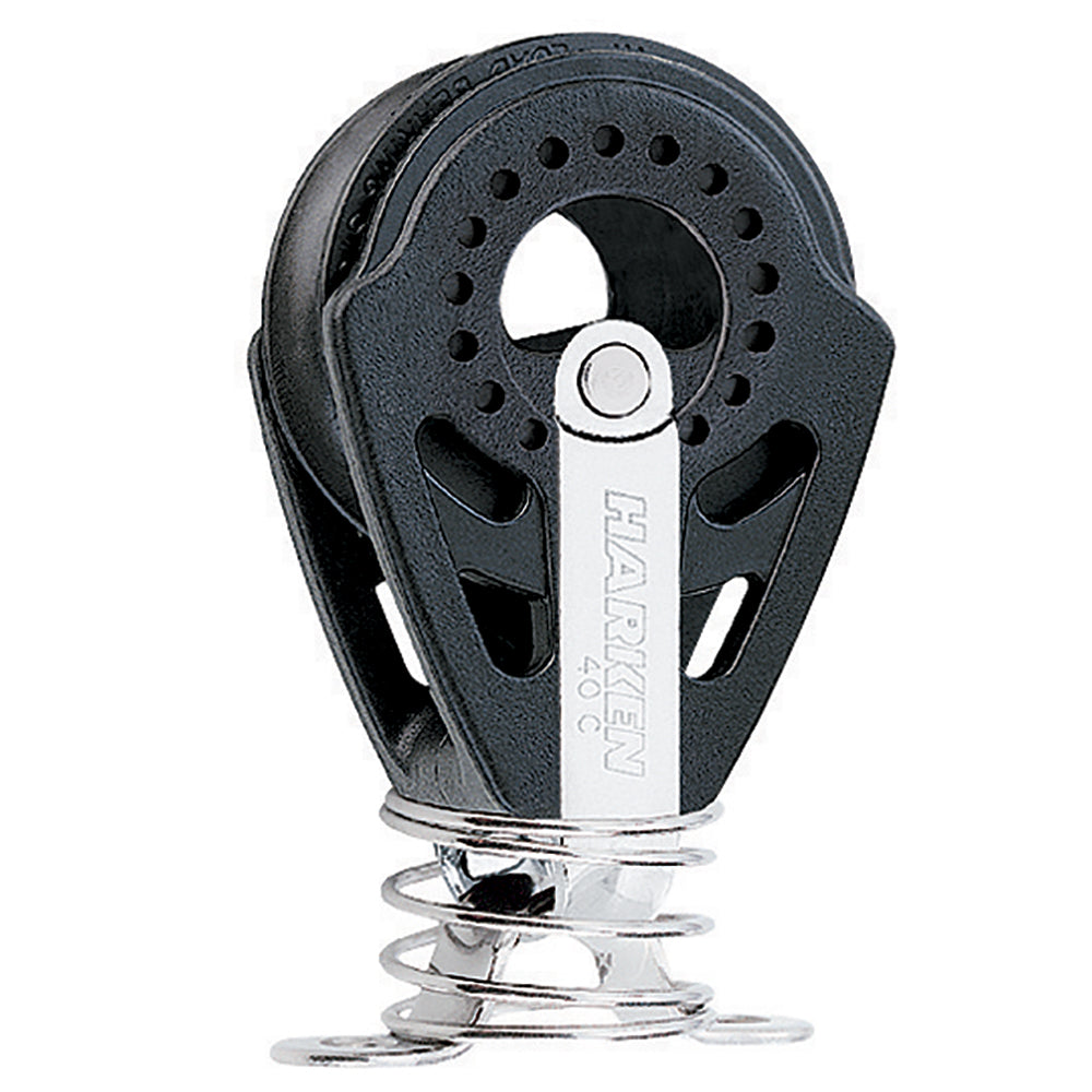 Harken 40mm Carbo Block w/Spring & Eyestrap — marine blocks