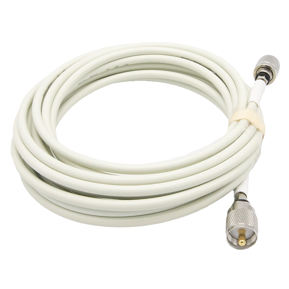Shakespeare 20' Cable Kit f/Phase III VHF/AIS Antennas - 2 Screw On PL259S & RG-8X Cable w/FME Mini Ends Included — marine antenna mounts & accessories