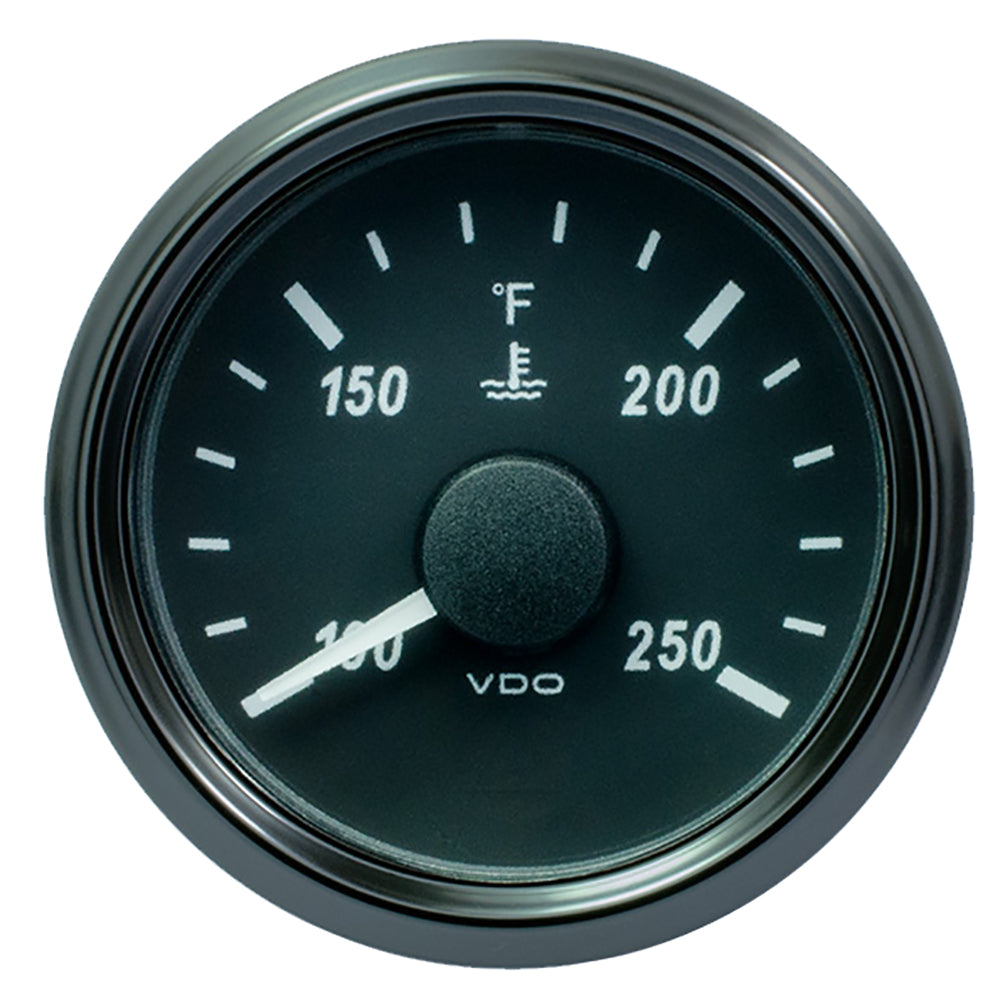VDO SingleViu 52mm (2-1/16") Water Temp. Gauge - 250° F - 291-22 OHM — marine gauges
