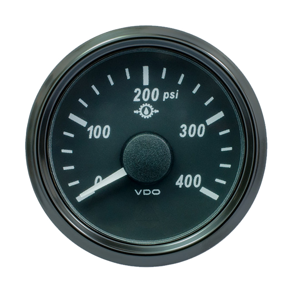 VDO SingleViu 52mm (2-1/16") Oil Pressure Gauge - 400 PSI - 0-180 Ohm — marine gauges