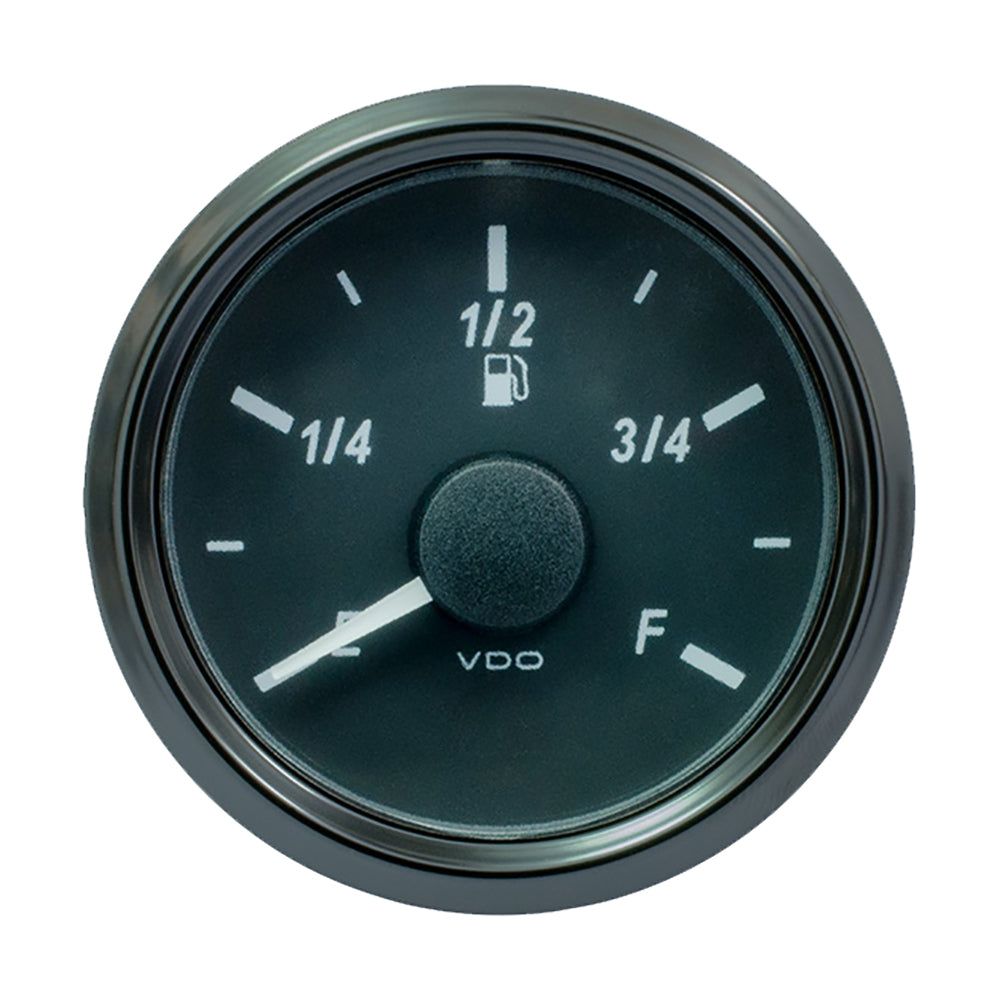 VDO SingleViu 52mm (2-1/16") Fuel Level Gauge - E/F Scale - 0-180 Ohm — marine gauges