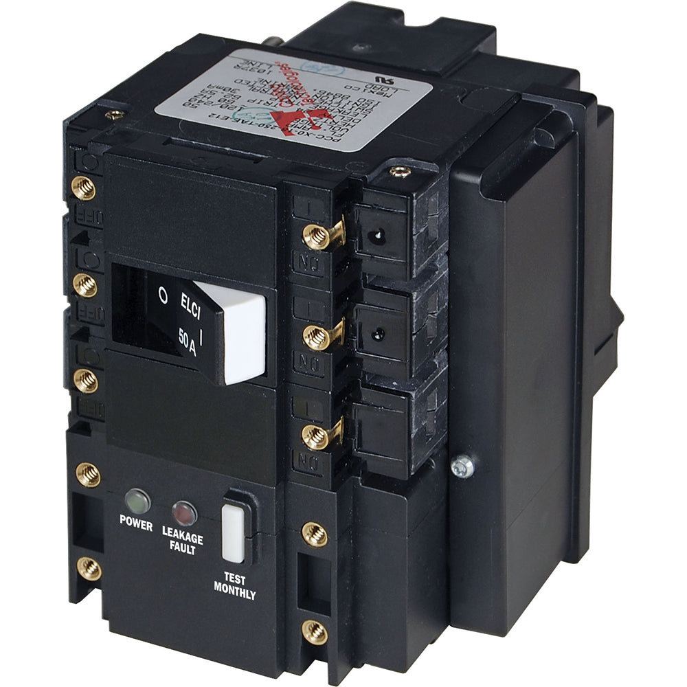 Blue Sea Systems Blue Sea C-Series ELCI Main Circuit Breaker - 120/240V AC 50A — marine circuit breakers