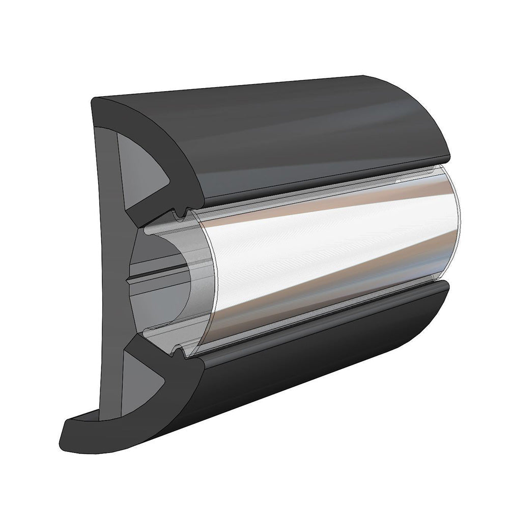 TACO Marine TACO Large SuproFlex Rub Rail 2.5" x 1" - Black — marine rub rail