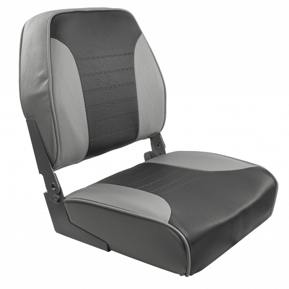 Springfield Marine Springfield Economy Multi-Color Folding Seat - Grey/Charcoal — marine seating