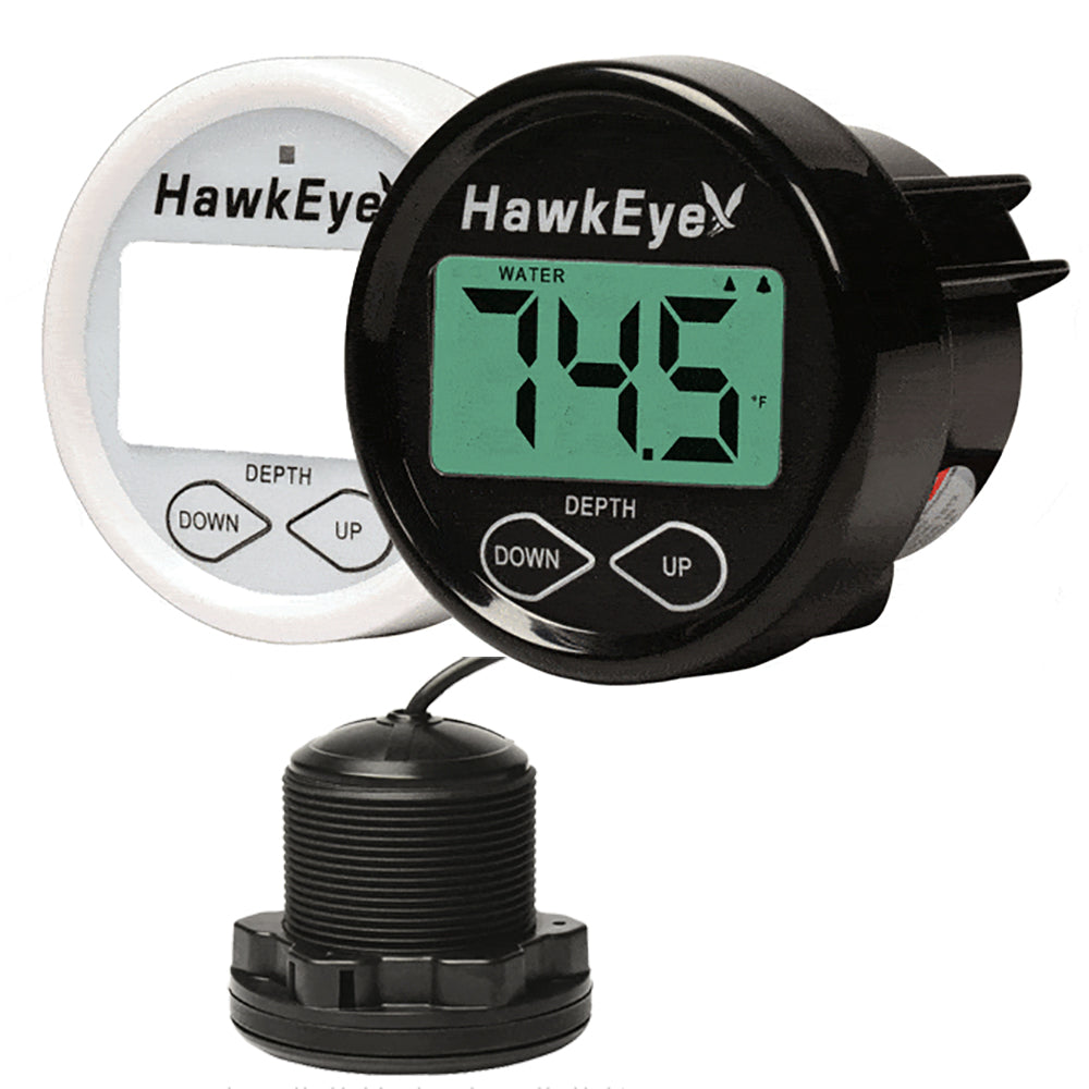 HawkEye Hawkeye DepthTrax In-Dash Digital Depth & Temp Gauge - Thru-Hull — marine gauges