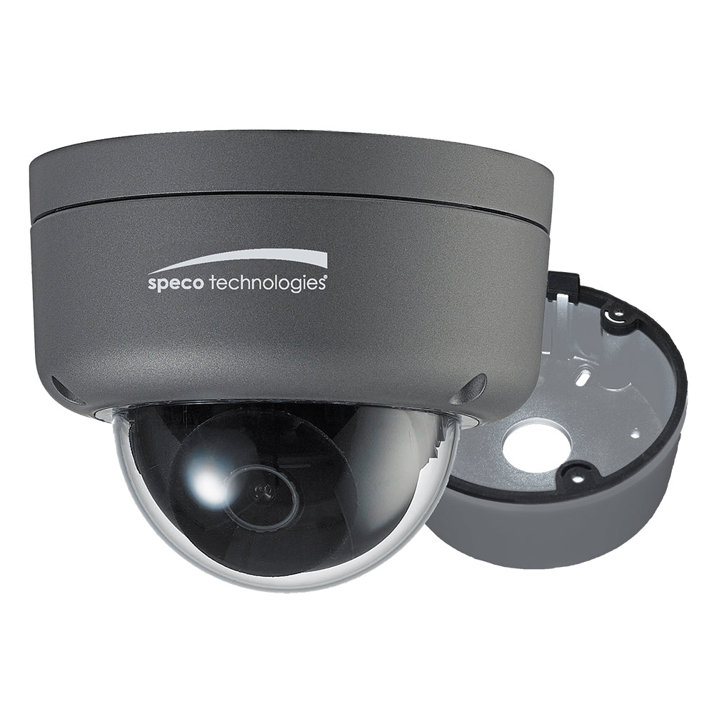 Speco Tech Speco 2MP Ultra Intensifier® HD-TVI Dome Camera 3.6mm Lens - Dark Grey Housing w/Included Junction Box — marine cameras - network video