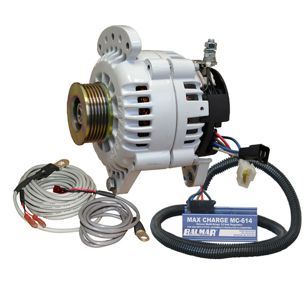 Balmar Alternator 120 AMP 12V 3.15" Dual Foot Saddle K6 Pulley Regulator & Temp Sensor — marine alternators