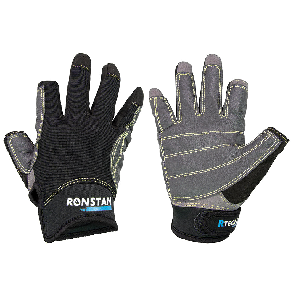 Ronstan Sticky Race Gloves - 3-Finger - Black - S — marine accessories