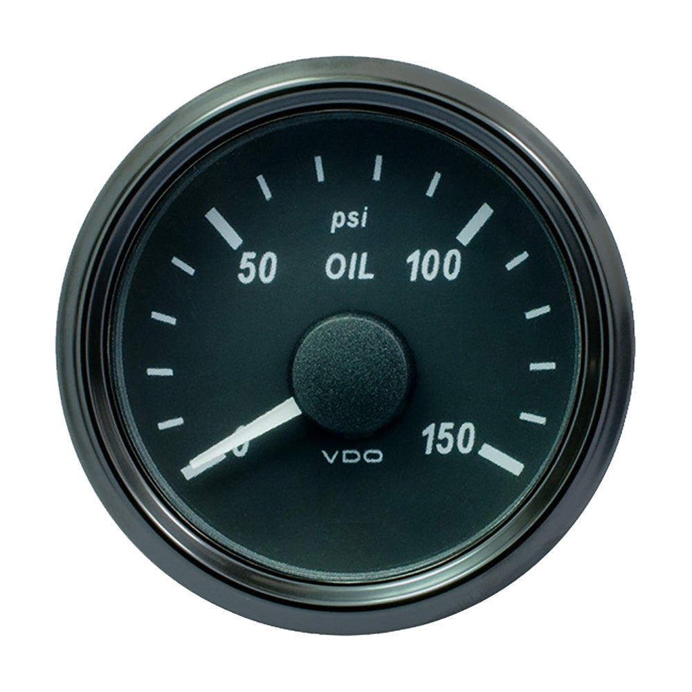 VDO SingleViu 52mm (2-1/16") Oil Pressure Gauge - 150 PSI — marine gauges