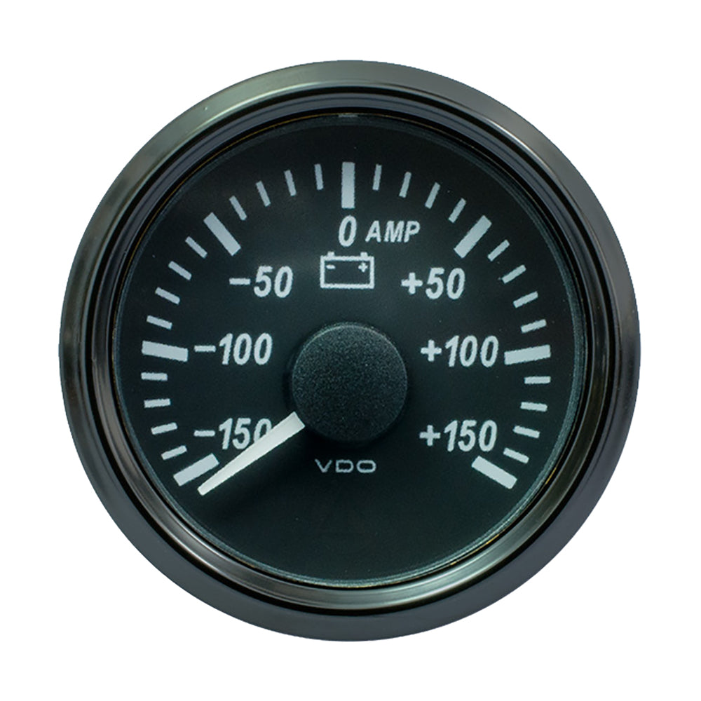 VDO SingleViu 52mm (2-1/16") Ammeter - 150 AMP — marine gauges