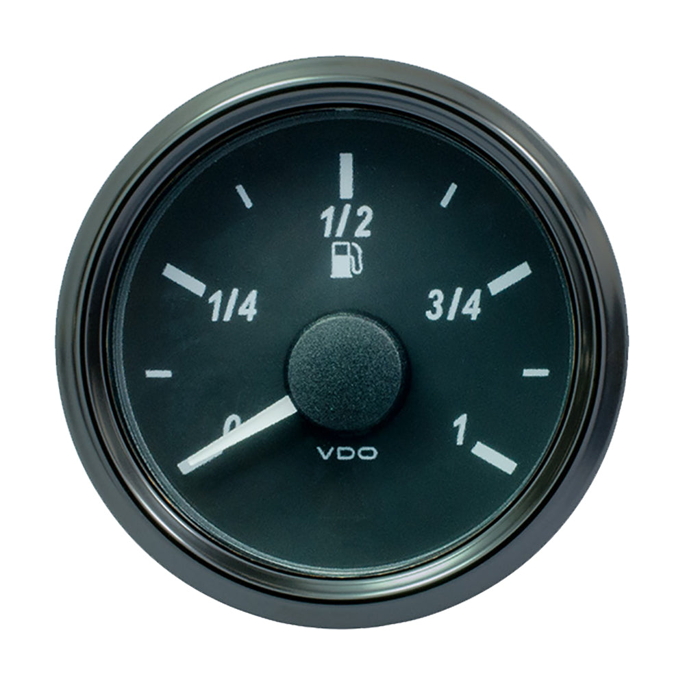 VDO SingleViu 52mm (2-1/16") Fuel Level Gauge - Euro - 3-180 Ohm — marine gauges