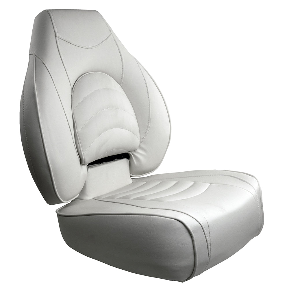 Springfield Marine Springfield Fish Pro High Back Folding Seat - White — marine seating
