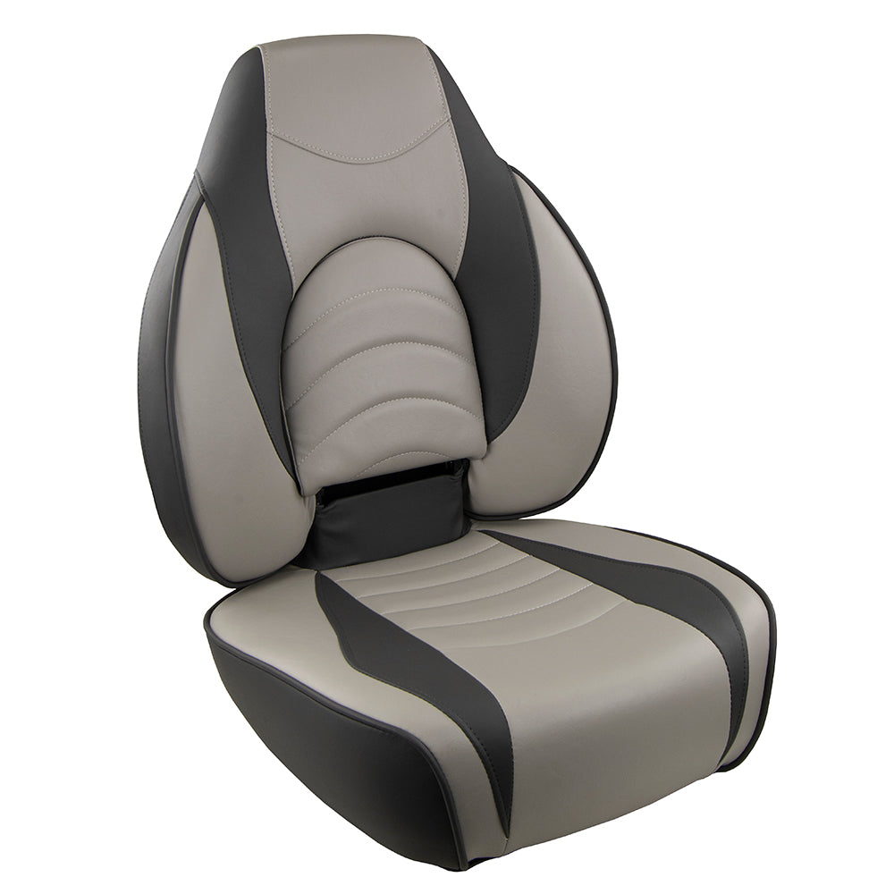 Springfield Marine Springfield Fish Pro High Back Folding Seat - Charcoal/Grey — marine seating