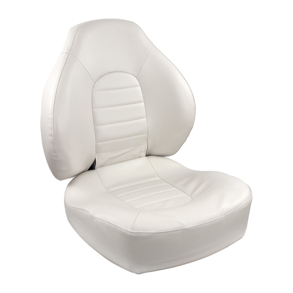 Springfield Marine Springfield Fish Pro Mid Back Folding Seat - White — marine seating