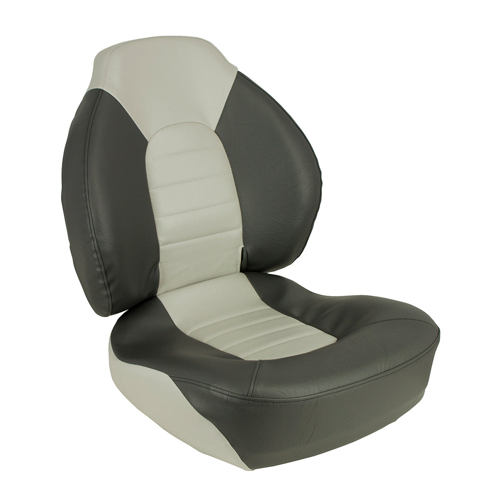 Springfield Marine Springfield Fish Pro Mid Back Folding Seat - Charcoal/Grey — marine seating