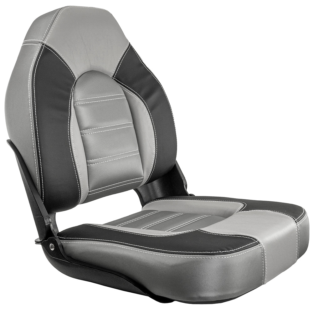 Springfield Marine Springfield Skipper Premium HB Folding Seat - Charcoal/Grey — marine seating