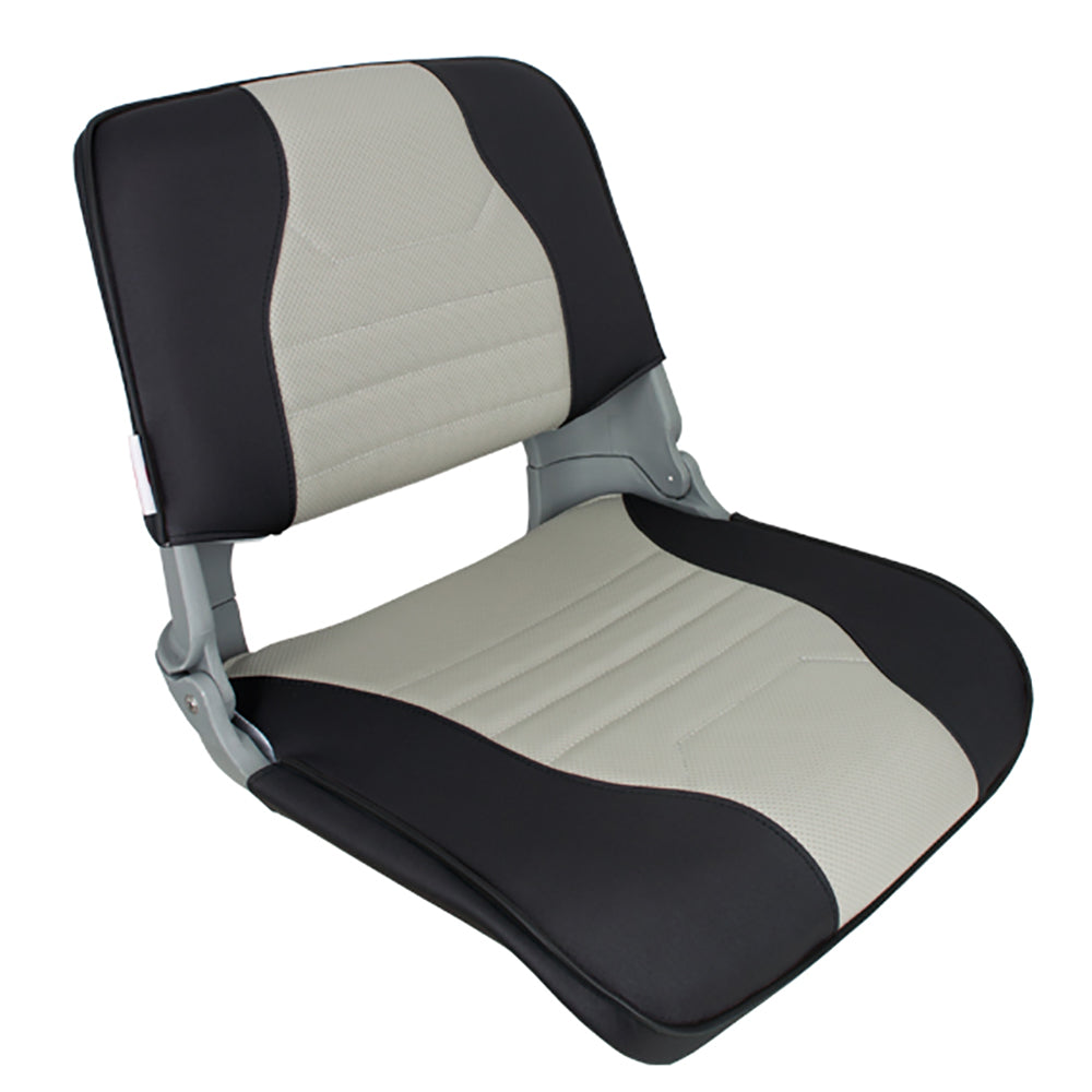 Springfield Marine Springfield Skipper Deluxe Folding Seat - Charcoal/Grey — marine seating