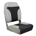 Springfield Marine Springfield High Back Multi-Color Folding Seat - Grey/Charcoal — marine seating