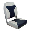 Springfield Marine Springfield High Back Multi-Color Folding Seat - Blue/Grey — marine seating