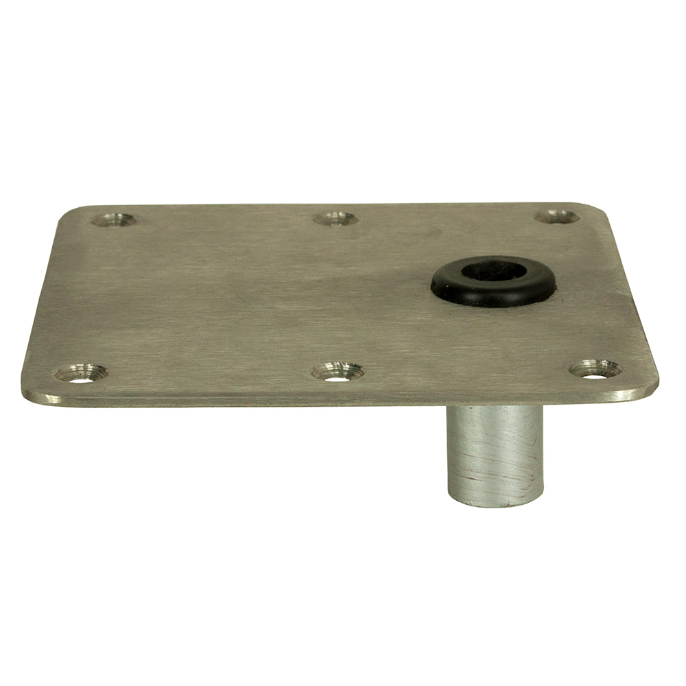 Springfield Marine Springfield KingPin™ 7" x 7" Offset - Stainless Steel - Square Base (Standard) — marine seating